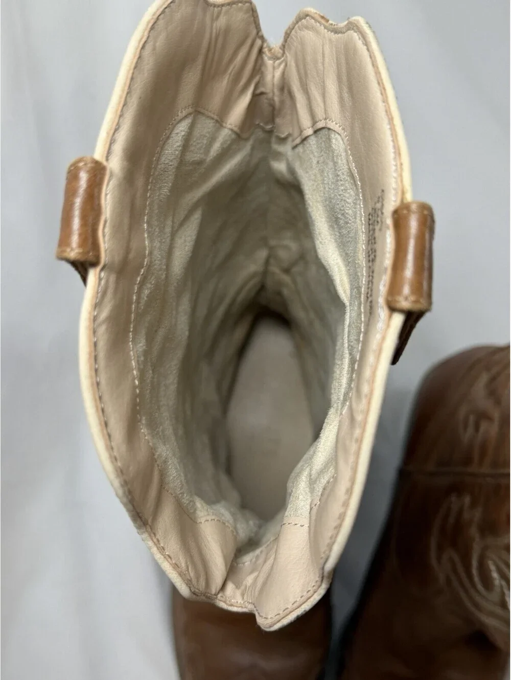 Vintage Two-Tone Western Cowboy Boots Leather, Embroidered Women’s 9.5